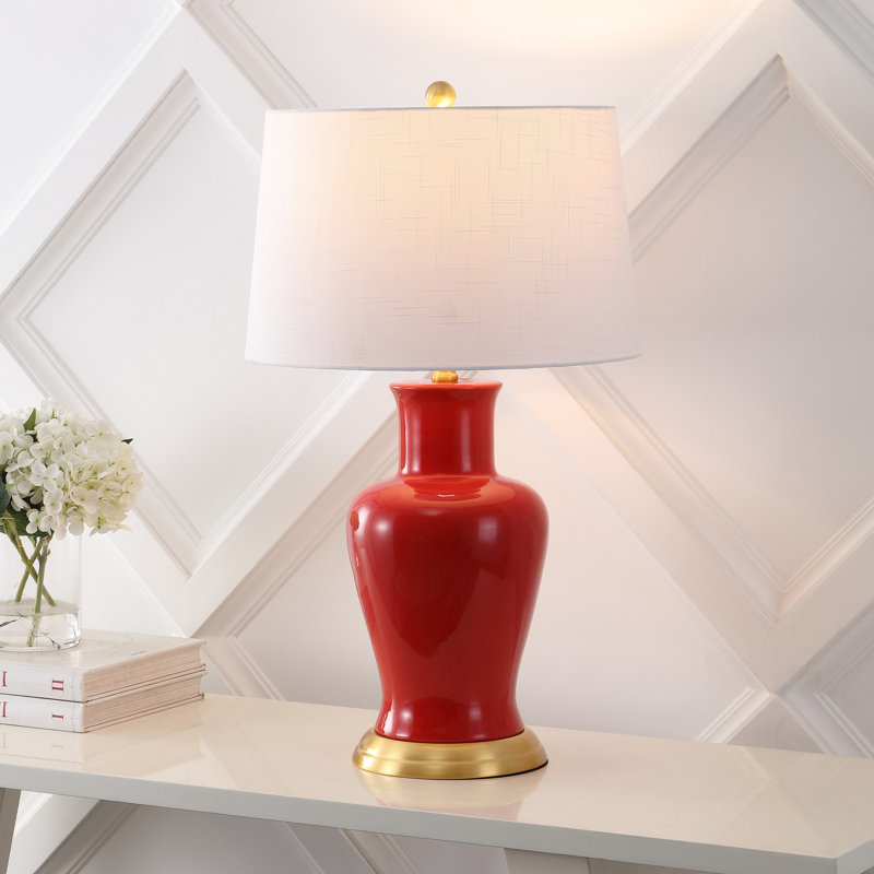 Lampe de table 29 po Herron, Rouge