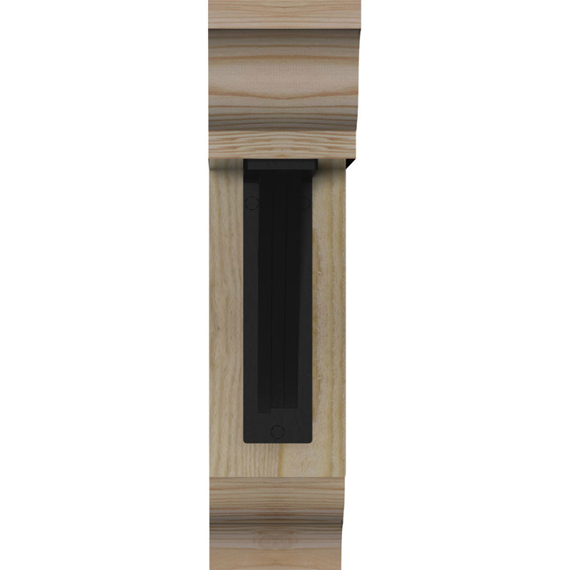 Triple support de fer Galveston, H 16 po x P 13 1/2 po, 4"W x 4"T Douglas Fir (Rough Sawn)