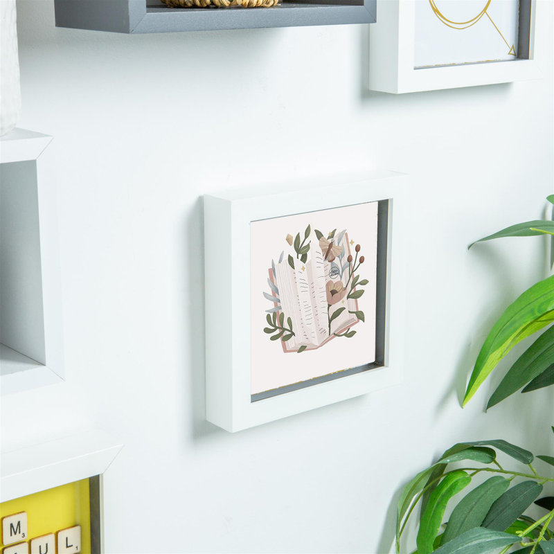 Nicola Spring - 3D Box Photo Frame, White, 17.5cm H x 17.5cm W x 3.5cm D