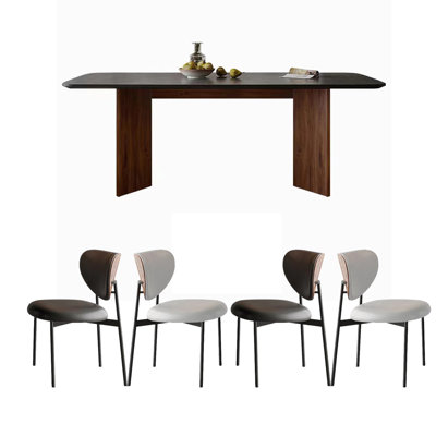 Table de salle à manger rétro de style rétro en noyer