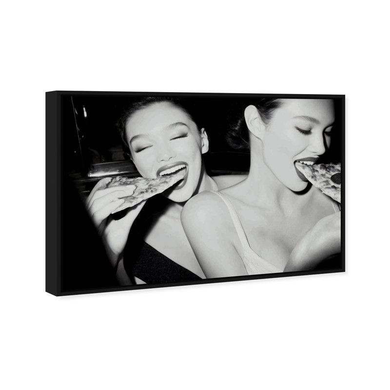 Midnight Mozzarella Print by Oliver Gal, 21"H x 31"W, Black Floater Frame