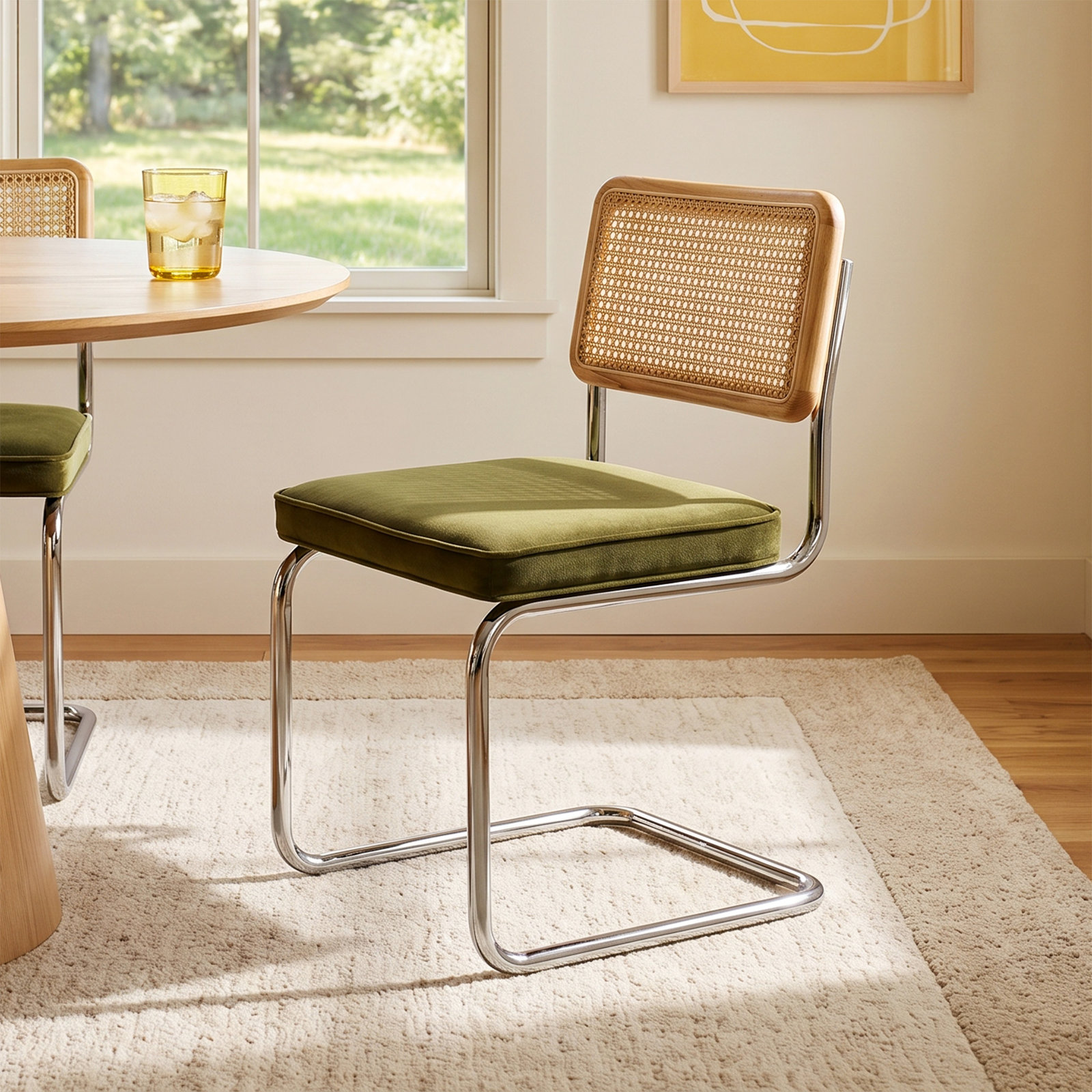 Walsh Velvet Dining Chair, Olive