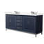 Meuble-lavabo double autoportant de 72 po avec plateau en marbre Marlena-114679503-114679508