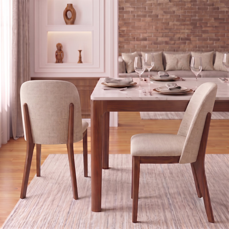 Chaise Bargman, Tissu beige