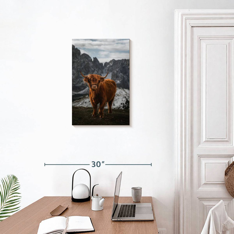 Scott Brown Highland Cow, H 24 po x l 16 po
