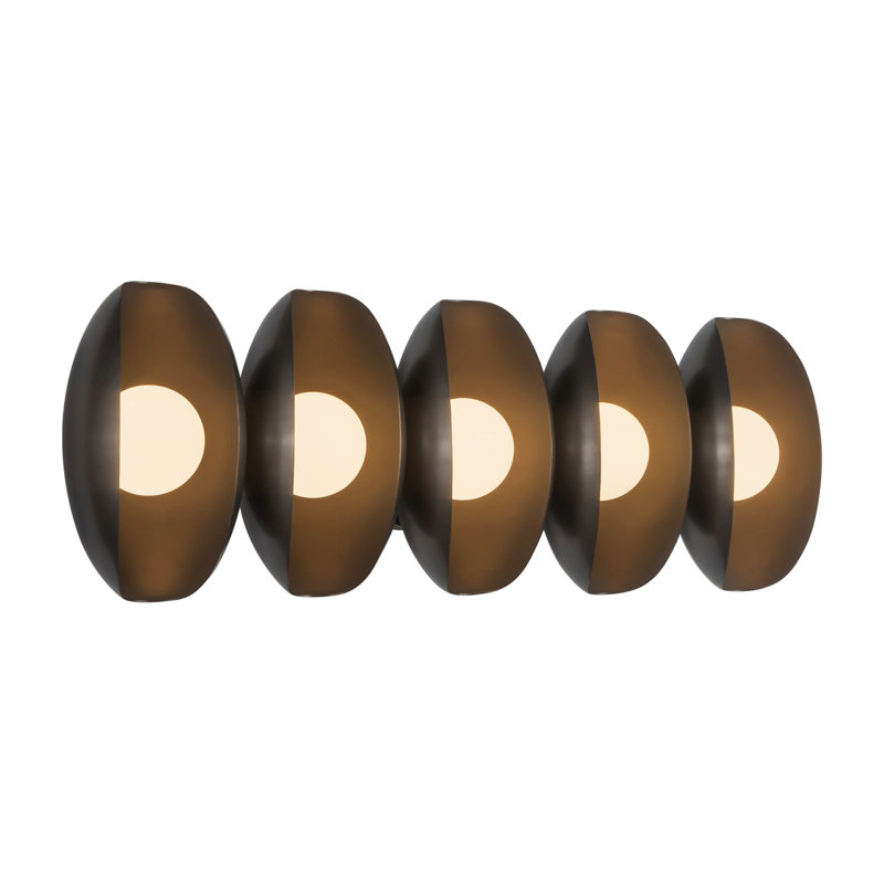 Cortez 26-in White dimmable LED Bathroom Vanity Light, Oil Rubbed Bronze