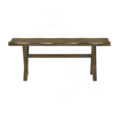 47-Inch Wooden Dining Bench, Knotty Nutmeg