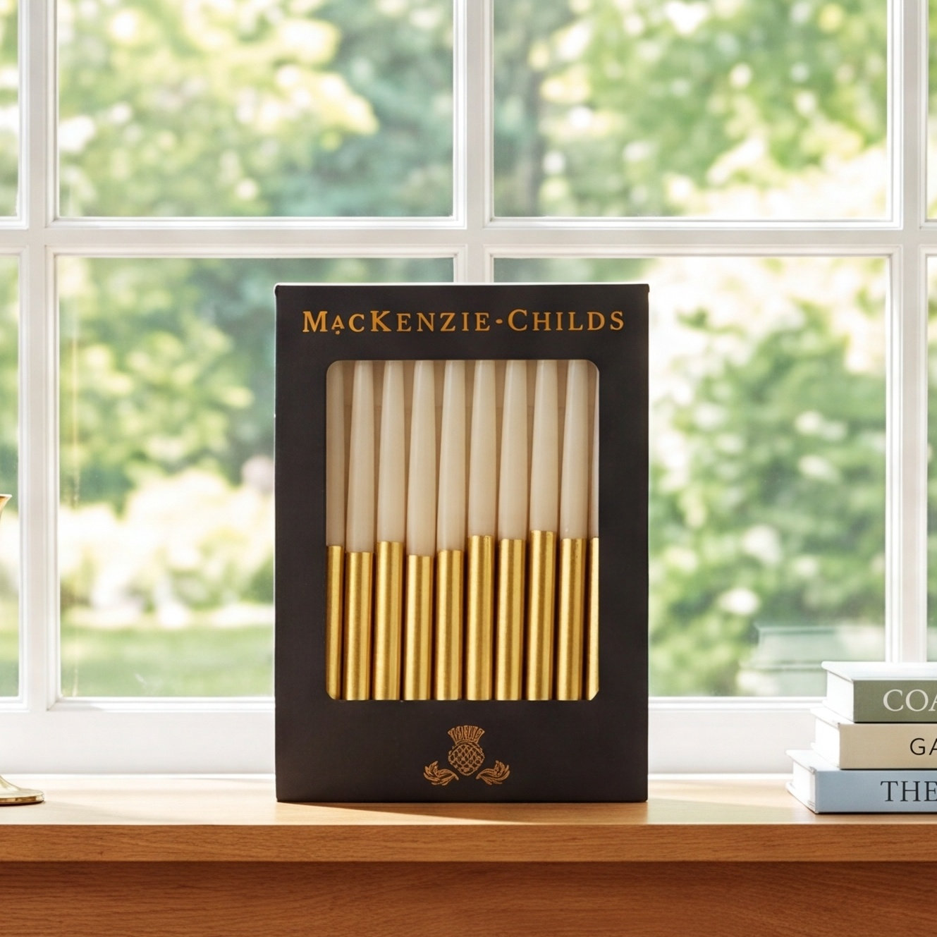 Hanukkah Candle Set, Gold 