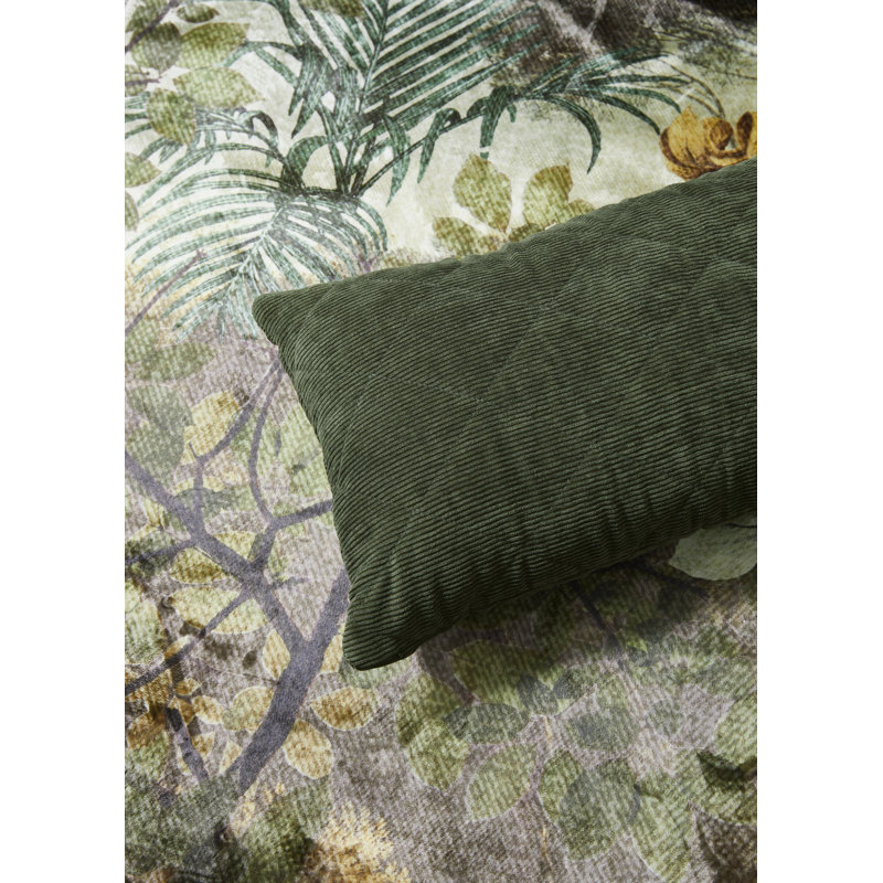 Billie Rectangular Cushion, Dark Green