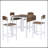 Farmhouse 5-Piece Counter Height Drop Leaf Dining Table Set With Dining Chairs For 4,White Frame+ Rustic Brown Tabletop