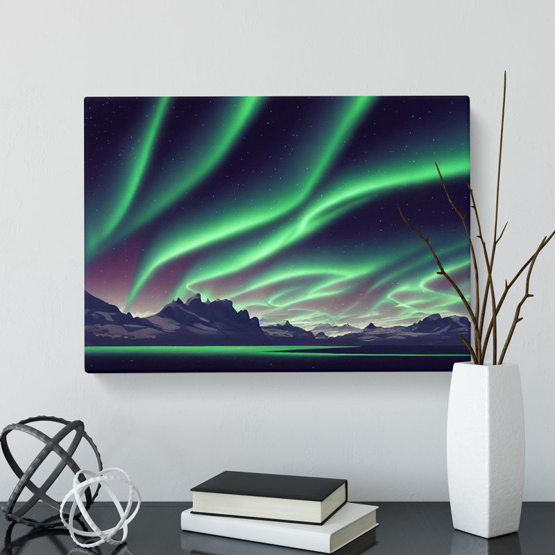 Fabulous Aurora Borealis - Wrapped Canvas Print, 35cm H x 50cm W x 3cm D