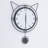 Modern Wall Mounted Cat Ear Shape Decorative Round Wall Clock For Living Room Office