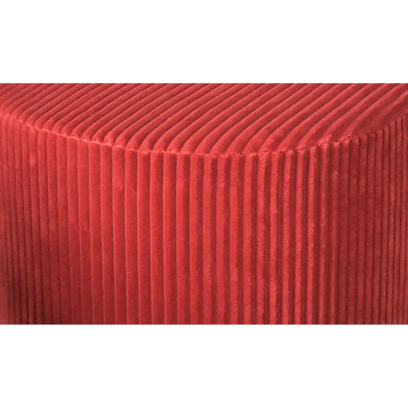 Revêtement en velours côtelé rouge, complètement comprimé, sans assemblage, peut être utilisé comme siège supplémentaire ou addition, compact dans les petits espaces