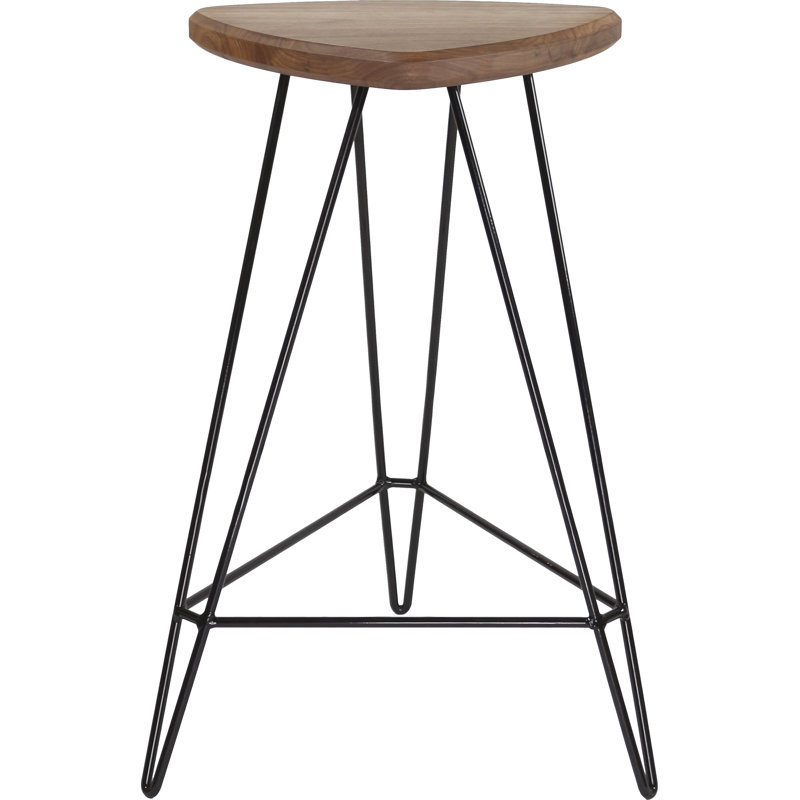 Tabouret en bois massif Madison, Noyer américain, Noir, Tabouret de comptoir (assise de 26 po de hauteur)