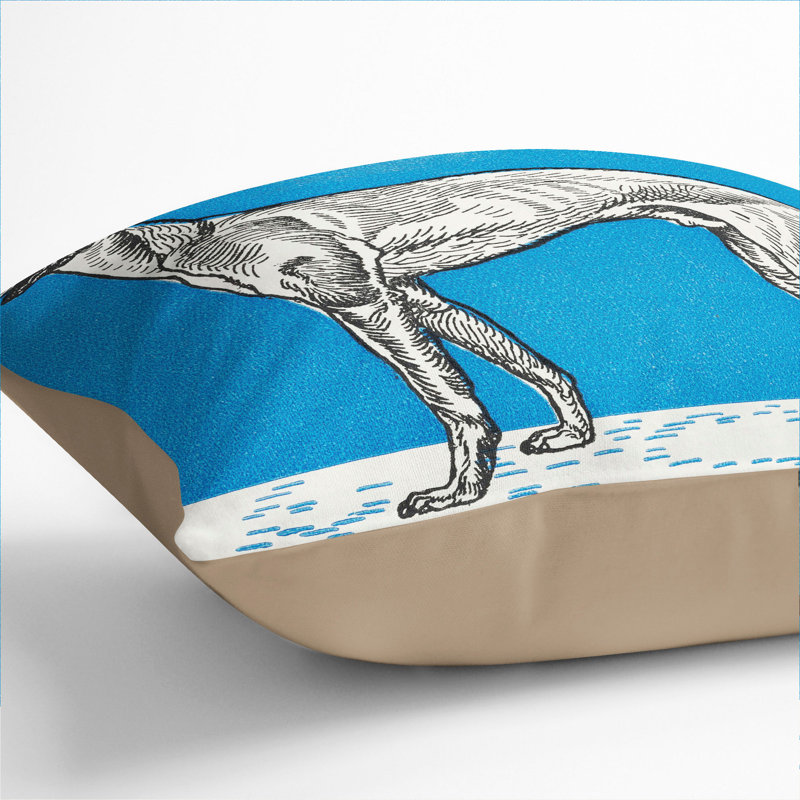 Greyhound Vol.1 Square Throw Cushion, Stone, 55cm H x 55cm W x 20cm D