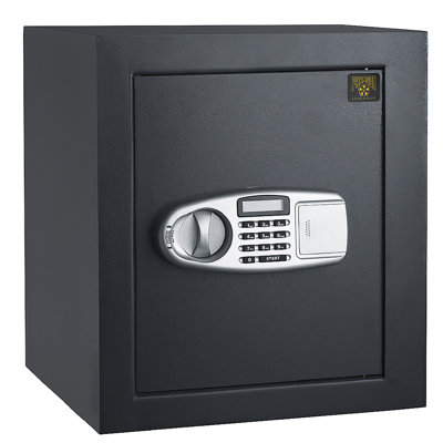 Paragon Safes Fireproof Electronic Home Safe with LED Keypad, 2 Keys, and Interior Shelf (Grey)