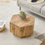 Table basse hexagonale en MDF avec tiroirs