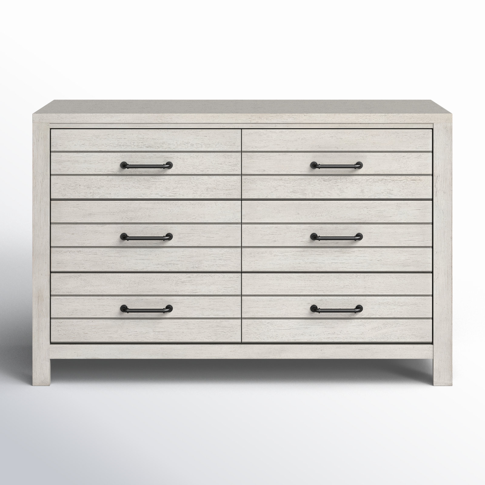 Tyson 6 Drawer 54'' W Dresser, Stone Path White