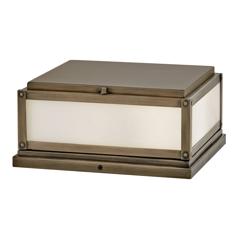 Max Pier Mount Outdoor Lantern, No, Burnished Bronze