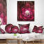 Fractale fleur rose rouge - coussin imprimé floral-30727998-30728001