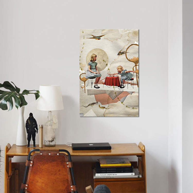 «Tea Time», impression sur toile, H 18 po x l 12 po x P 1,5 po, Pas de tapis, Toile tendue