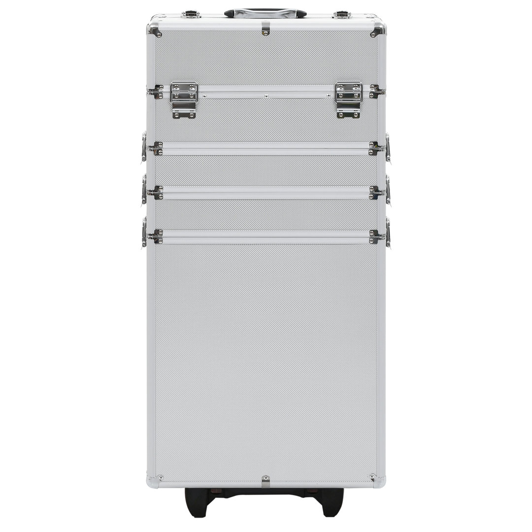 Simply Chosen 4U Vidaxl Make-Up Trolley Aluminium Silver Hairdressing Cosmetic Beauty Suitcase - Image 3