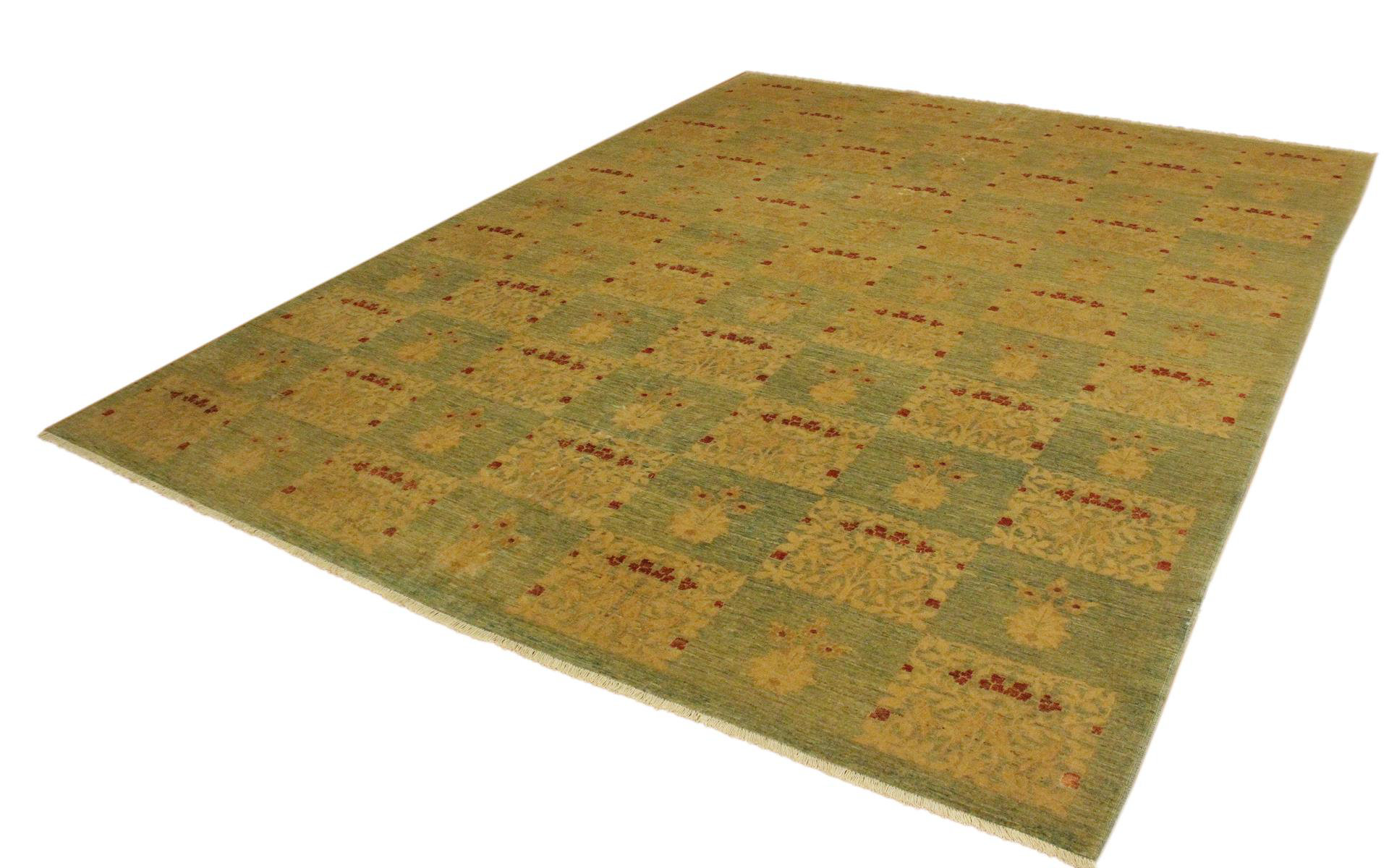 Isabelline Fien Geometric Handmade Hand-Knotted Rectangle 10'1" x 13'1 ...