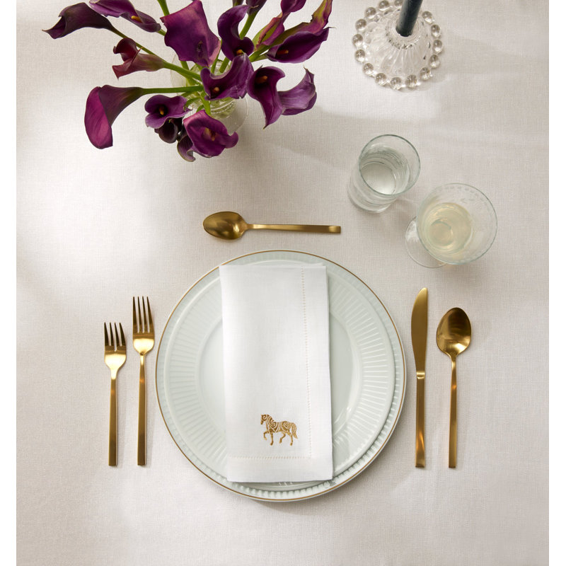 Lunar New Year Linen Square Napkins, Red