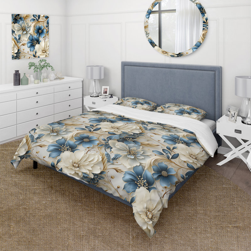 Ensemble de housse de couette Neo Victorian Fusion Victorian, Housse de couette pour grand lit et 2 taies décor