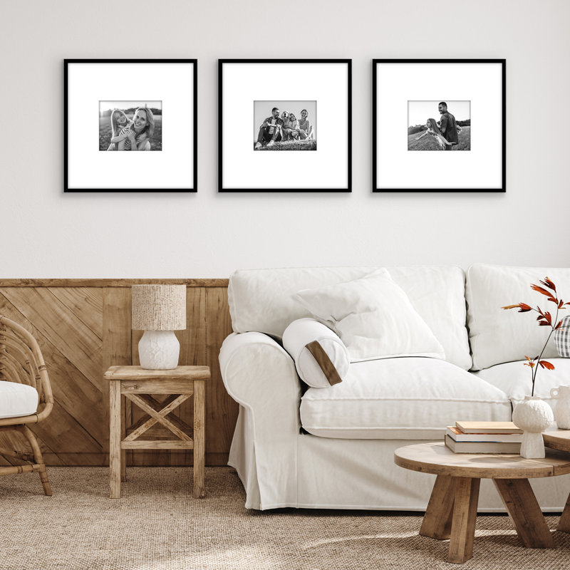 20x20 Poster Frame - Use as 8x10 Frame with Mat or 20x20 Frame Without Mat - Black