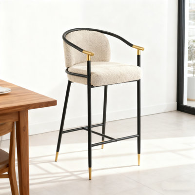 Upholstered Counter Stool With