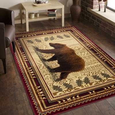 Nature's Nest Multi  Lodge Area Rug