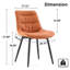 Chaise d'appoint sans accoudoirs moderne avec dossier en métal et pieds en métal-784024238