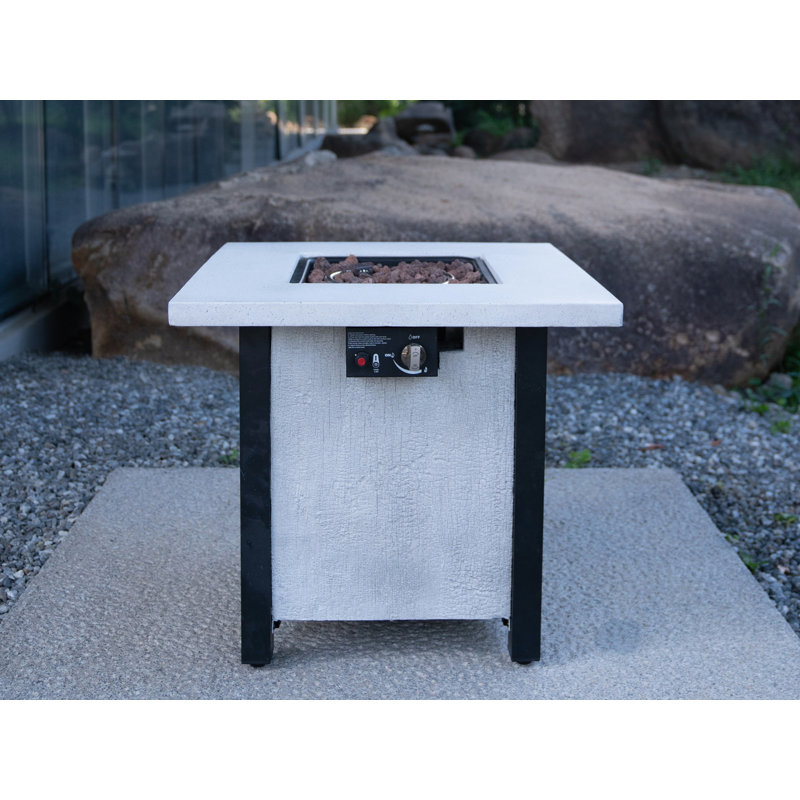 Table de foyer d'extérieur au gaz propane pour patio