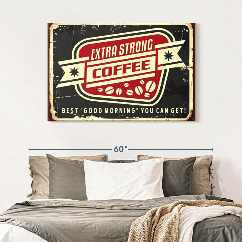 Plaque murale «Best Morning Coffee», H 32 po x l 48 po