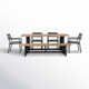 Eartha 79'' Rectangular 7 - Person Outdoor Dining Set with Cushions