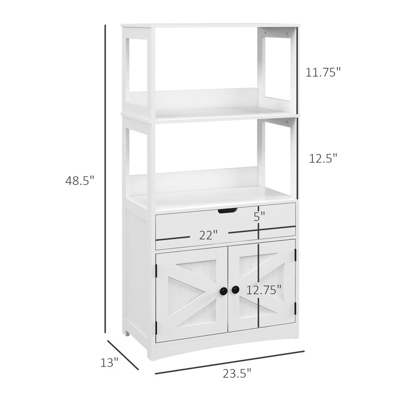 Bathroom Linen Cabinet In White Style - Organize Your Space Adds Character To Storage