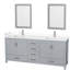 Sheffield 79" Double Bathroom Vanity Base Only-31336917
