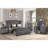 Sophia Modern Style Crystal Tufted 2-Drawer Nightstand Upholstered With Velvet Fabric Made With Wood In Gray-1868361011