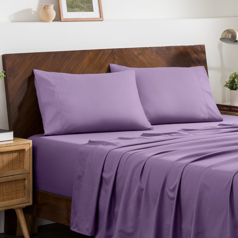 Fermeture d'enveloppe en microfibre, Lavande, Taie d’oreiller standard