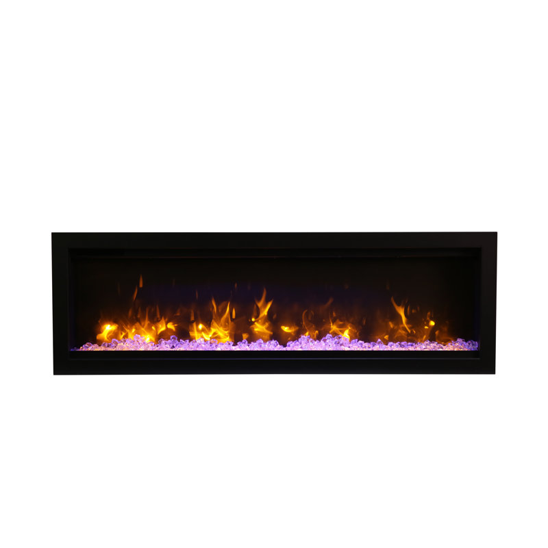 Amantii 100inch Symmetry Bespoke Electric Fireplace, wifi enabled, bluetooth speakers, outdoor approved