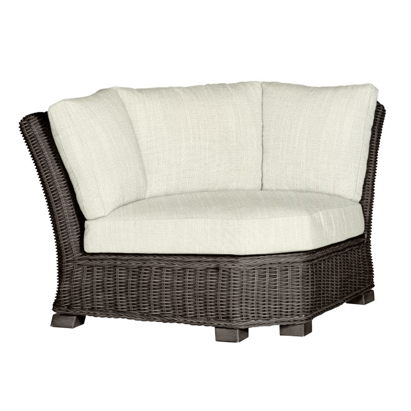Canapé modulaire rustique tissé - Noyer noir, Welt, Noir noyer, InsideOut® Rollo ‑ lin crème