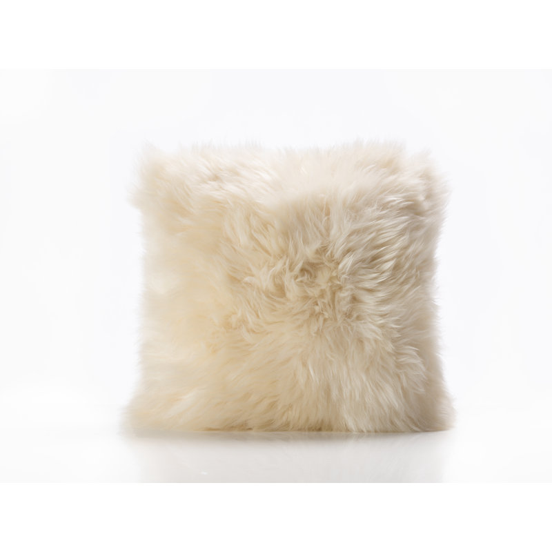Sheepskin Cushion with Inner, Champagne