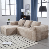 Modular Sectional Sofa, Modern Modular L-Shaped Sofa With Chaise Longue, Equipped With Small Side Pockets And Free Of Compression During Installation.