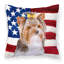 Coussin décoratif intérieur/extérieur 2 patriotiques yorkshire terrier-47107707-47107678