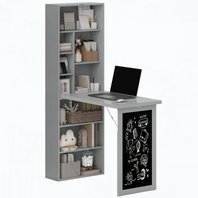 Fold-out Convertible Office Desk with Blackboard