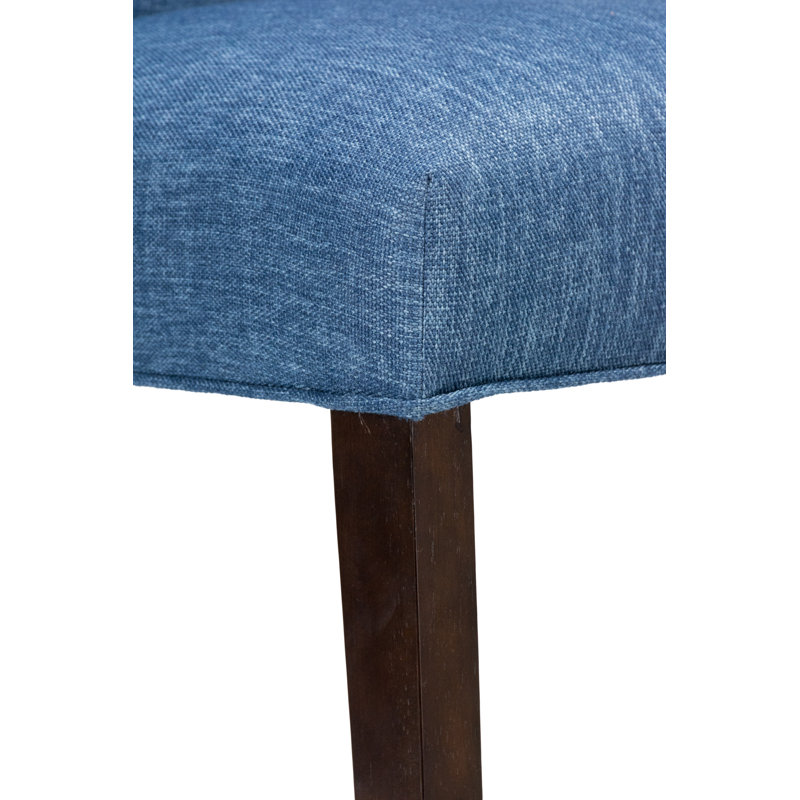 Chaise parsons rembourrée Hilley Spring Seating, Espresso, En jean