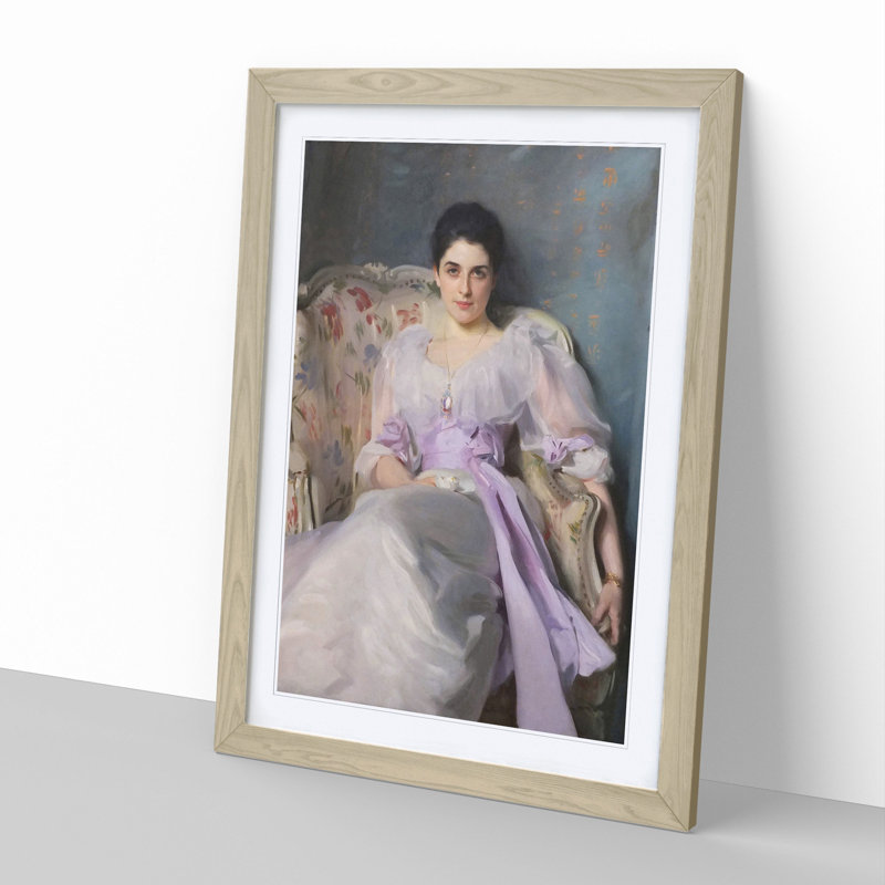 Lady Agnew of Lochnaw by John Singer Sargent - Picture Frame Painting on MDF, 65cm H x 48cm W x 2cm D, Oak Framed