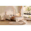 Canapé-lit simple rembourré extensible de taille XL, tête de lit en forme d'ours, beige