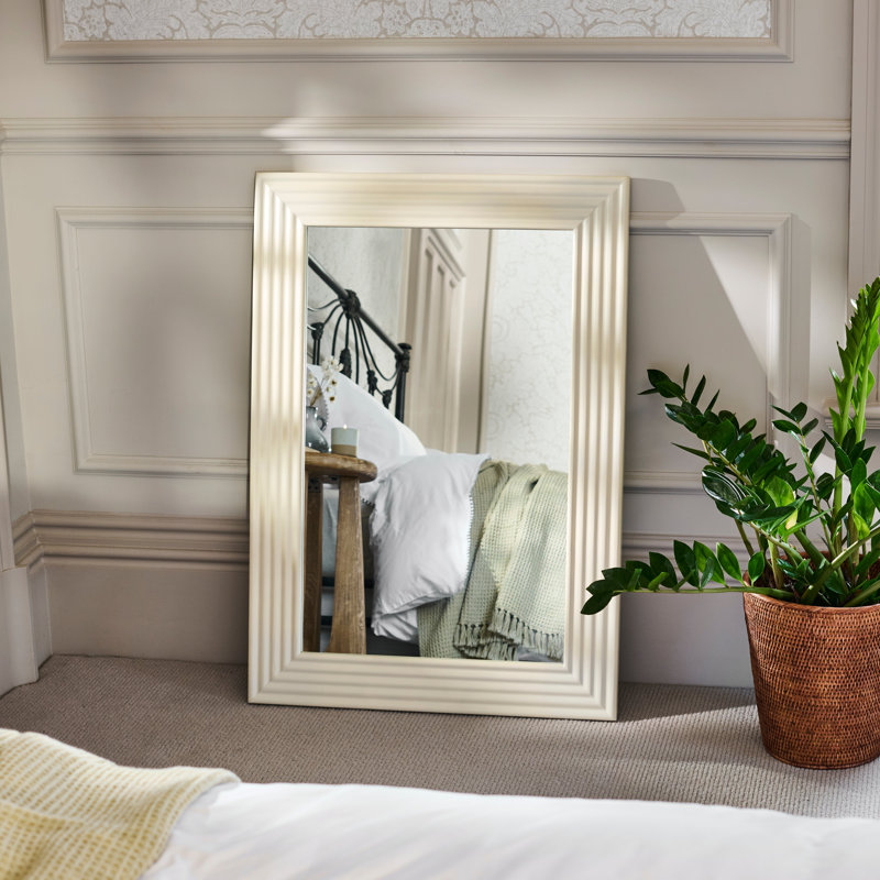 Wooden Mirror, 100x70cm, Oatmeal